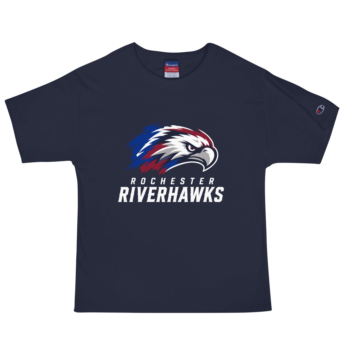 Signature | Champion T-Shirt | Rochester Riverhawks | Emblem Logo