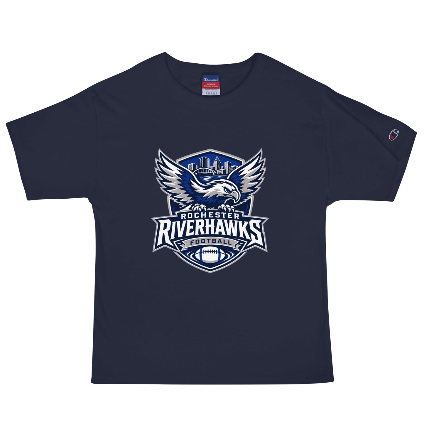 Signature | Champion T-Shirt | Rochester Riverhawks | Shield Logo