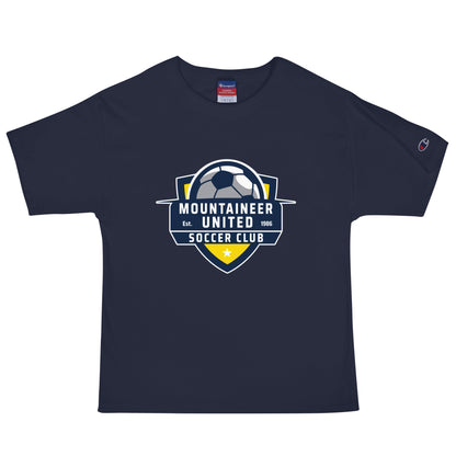 Signature | Champion T-Shirt | Mountaineer United Soccer Club | Alpine Crest Logo
