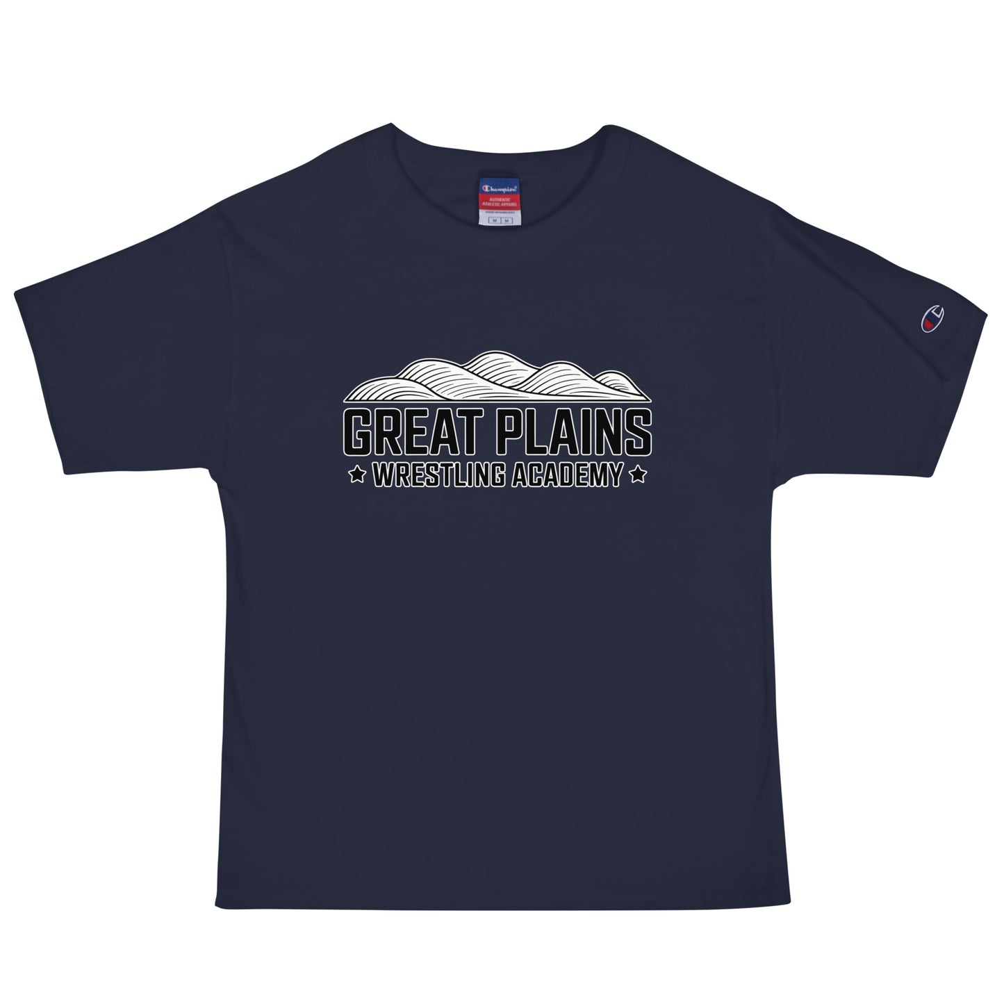 Signature | Champion T-Shirt | Great Plains Wrestling Academy | Crest Logo