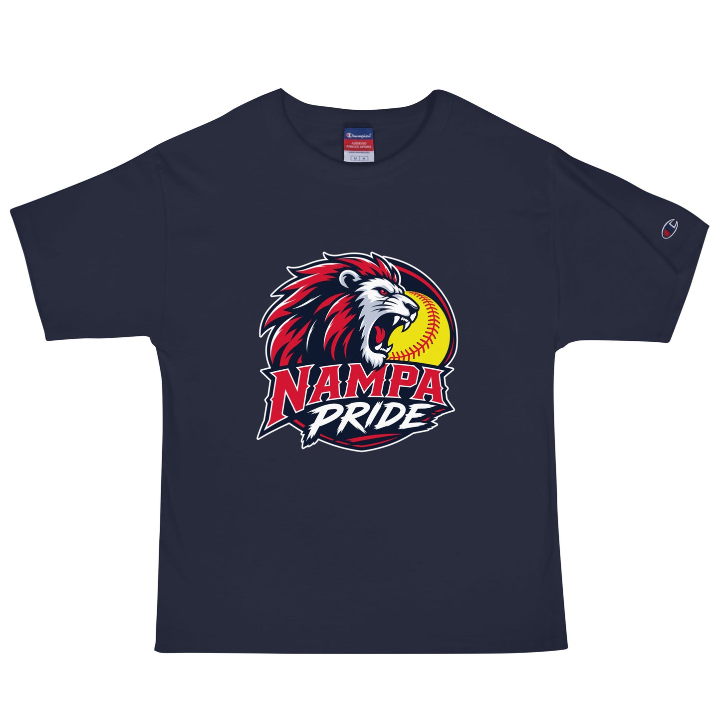 Signature | Champion T-Shirt | Nampa Pride | Lion Crest Logo