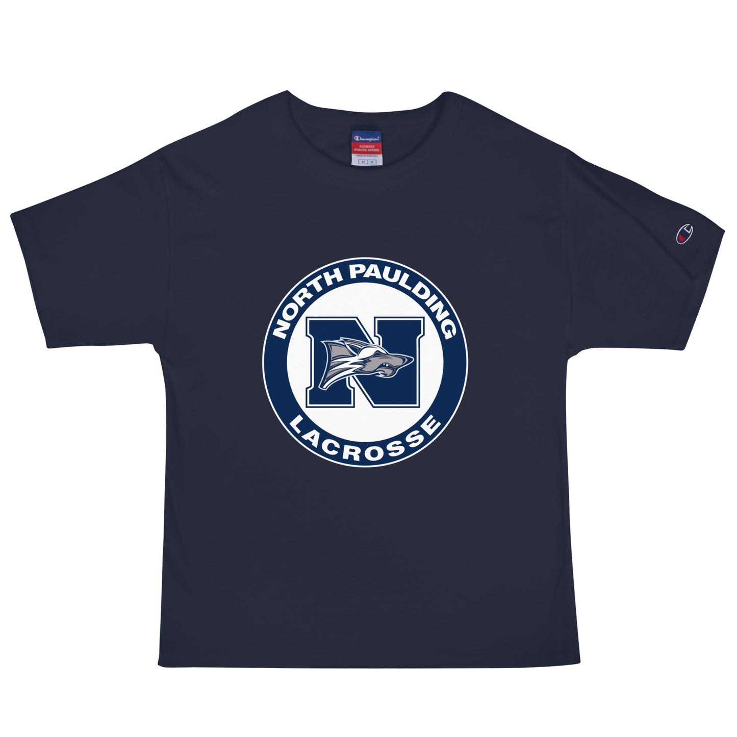 Signature | Champion T-Shirt | North Paulding Lacrosse | Badge Logo