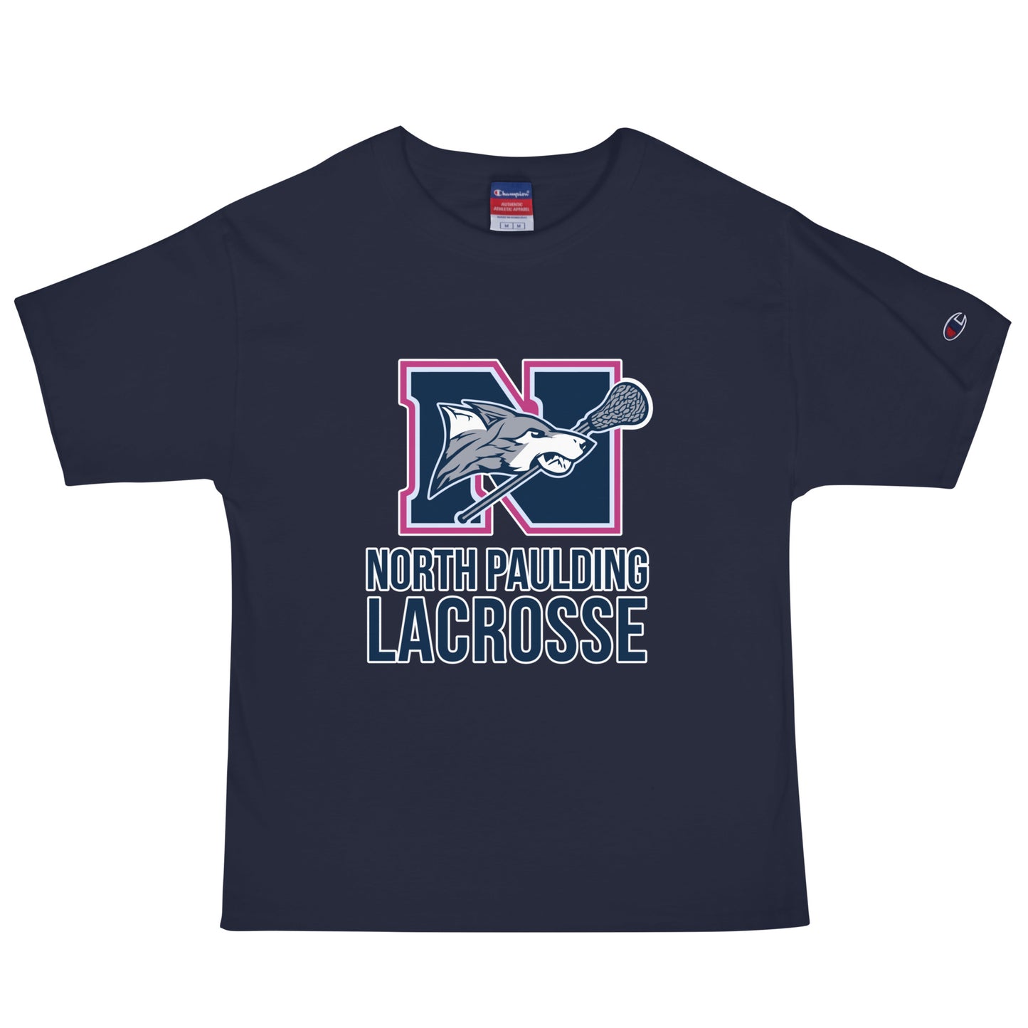 Signature | Champion T-Shirt | North Paulding Lacrosse | Vanguard Logo