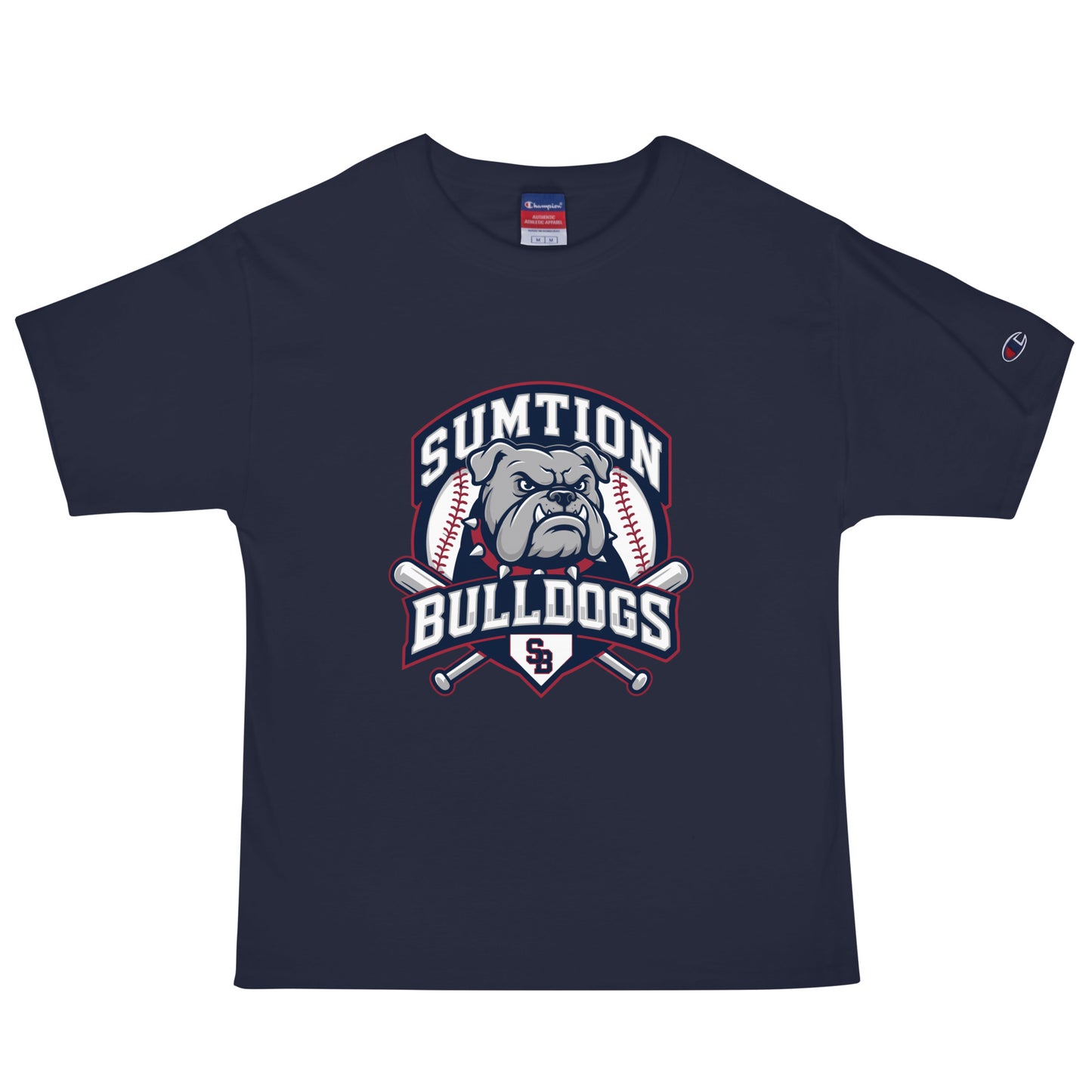 Signature | Champion T-Shirt | Sumtion bulldogs | Emblem Logo