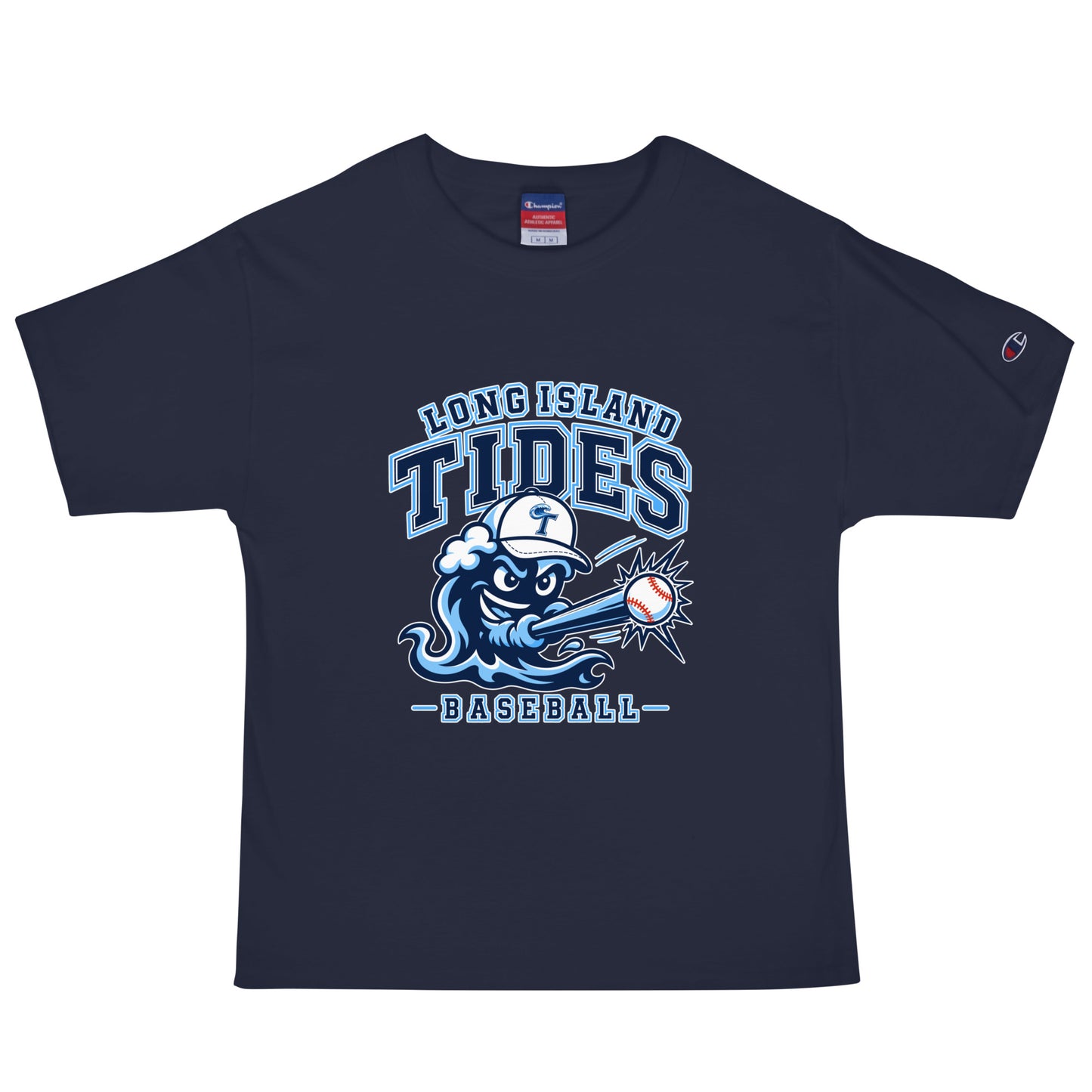 Signature | Champion T-Shirt | Long Island Tides Baseball | Valor Logo