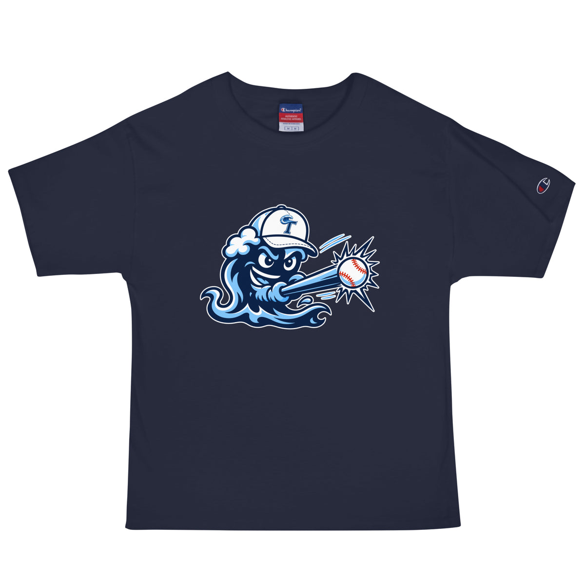 Signature | Champion T-Shirt | Long Island Tides Baseball | Mascot Logo