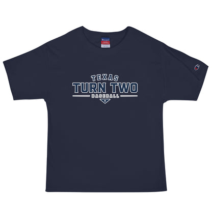 Signature | Champion T-Shirt | Texas Turn Two Baseball | Modern Script Logo