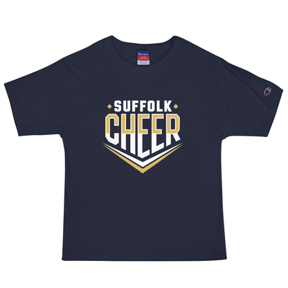 Signature | Champion T-Shirt | Suffolk University Cheerleading | Emblem Logo