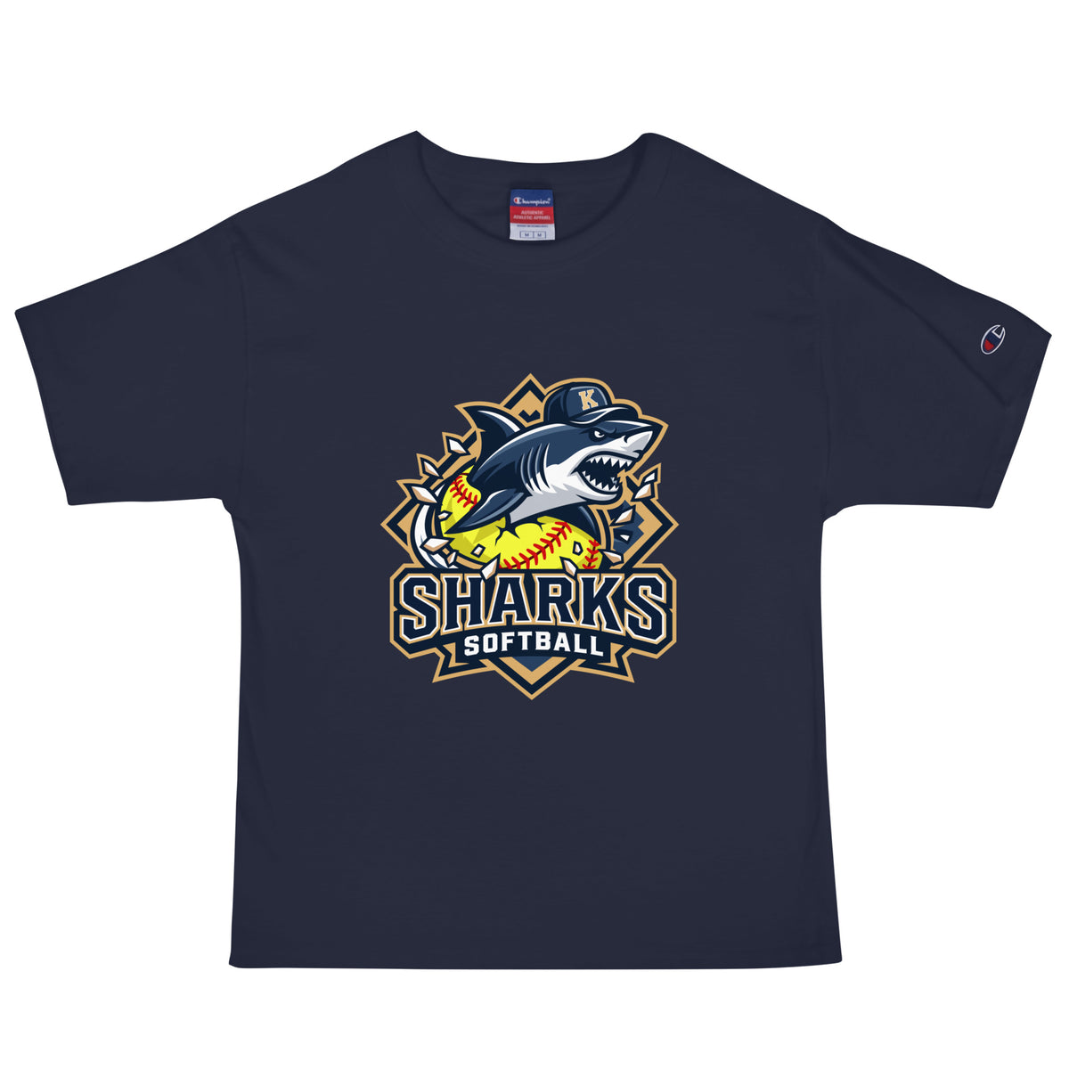 Signature | Champion T-Shirt | Sharks Diamond Sports | Crest Logo