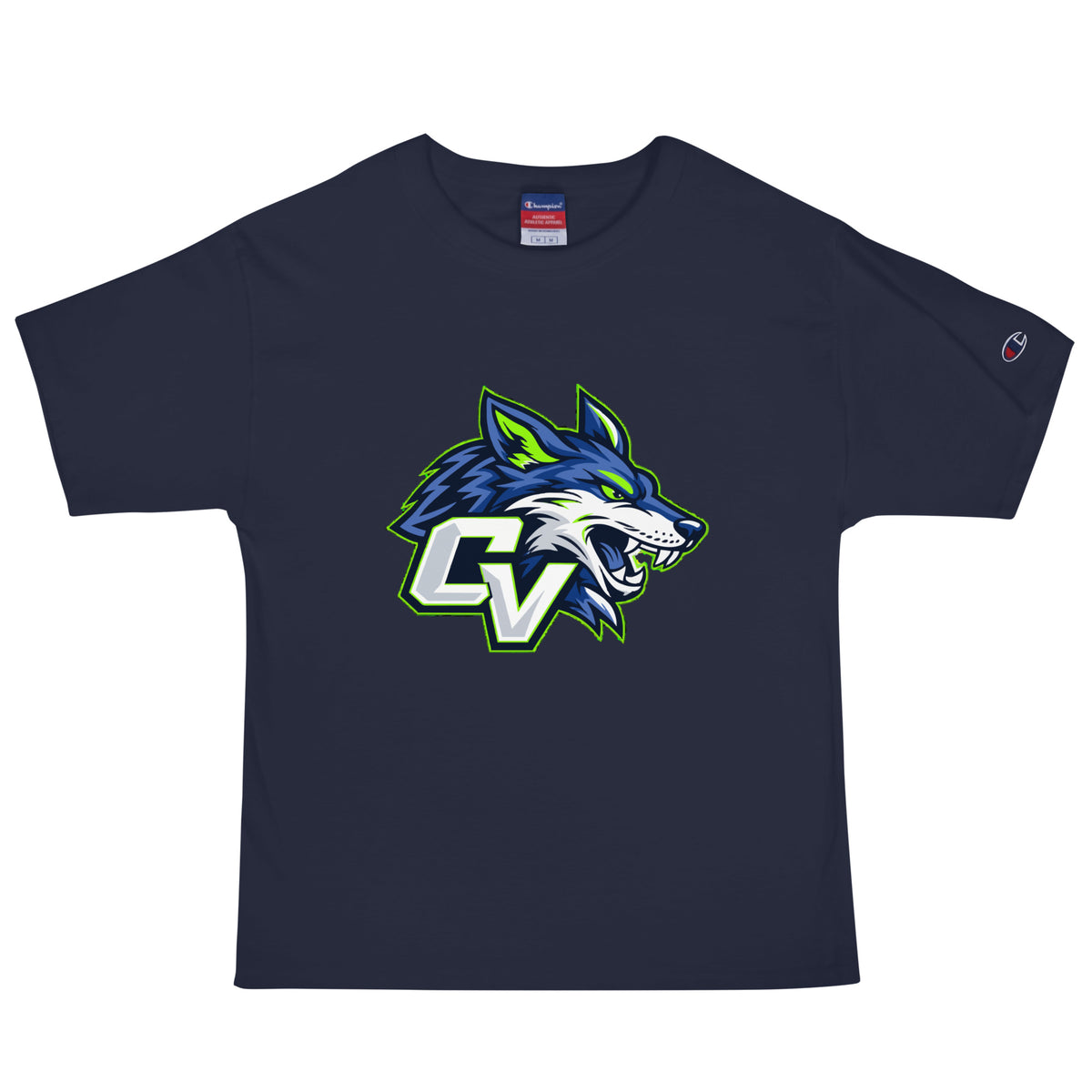 Signature | Champion T-Shirt | Cumberland Valley Coyotes Football | Crest Logo