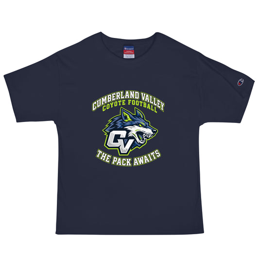 Signature | Champion T-Shirt | Cumberland Valley Coyotes Football | Emblem Logo