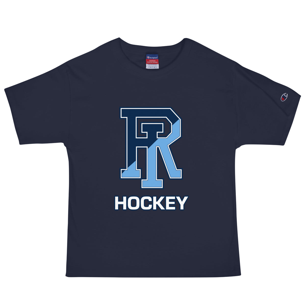 Signature | Champion T-Shirt | URI Men’s Hockey | Crest Logo