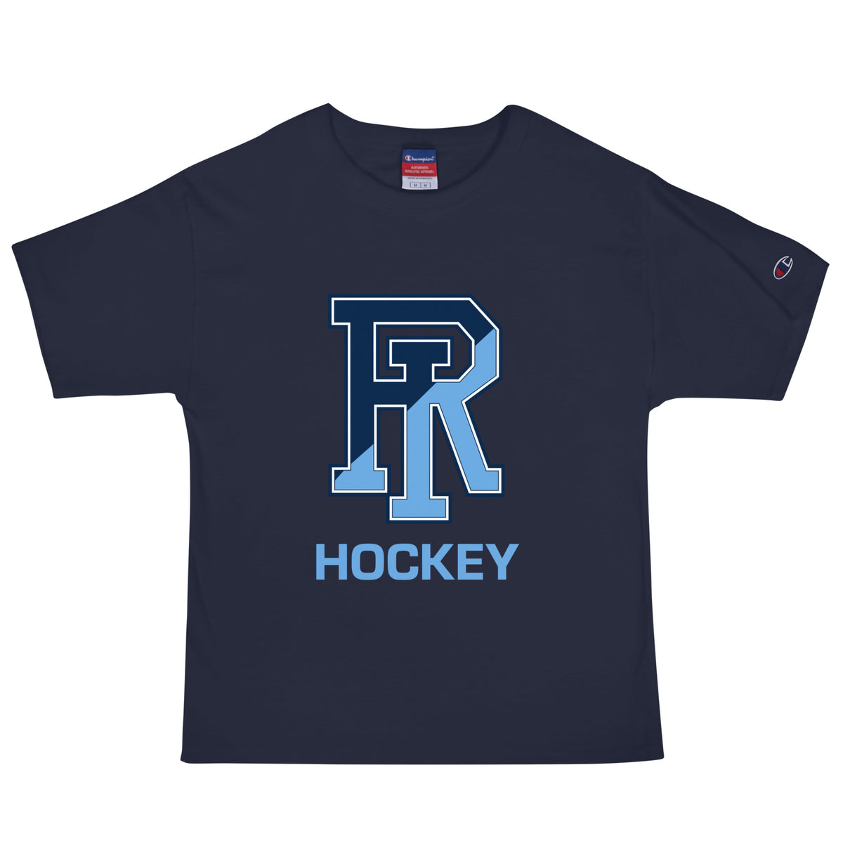 Signature | Champion T-Shirt | URI Men’s Hockey | Vanguard Logo