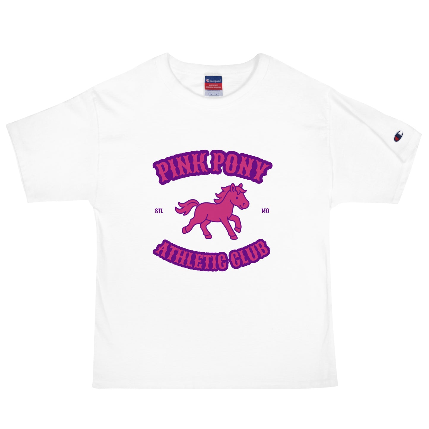 Signature | Champion T-Shirt | Pink Pony Athletic Club | Crest Logo