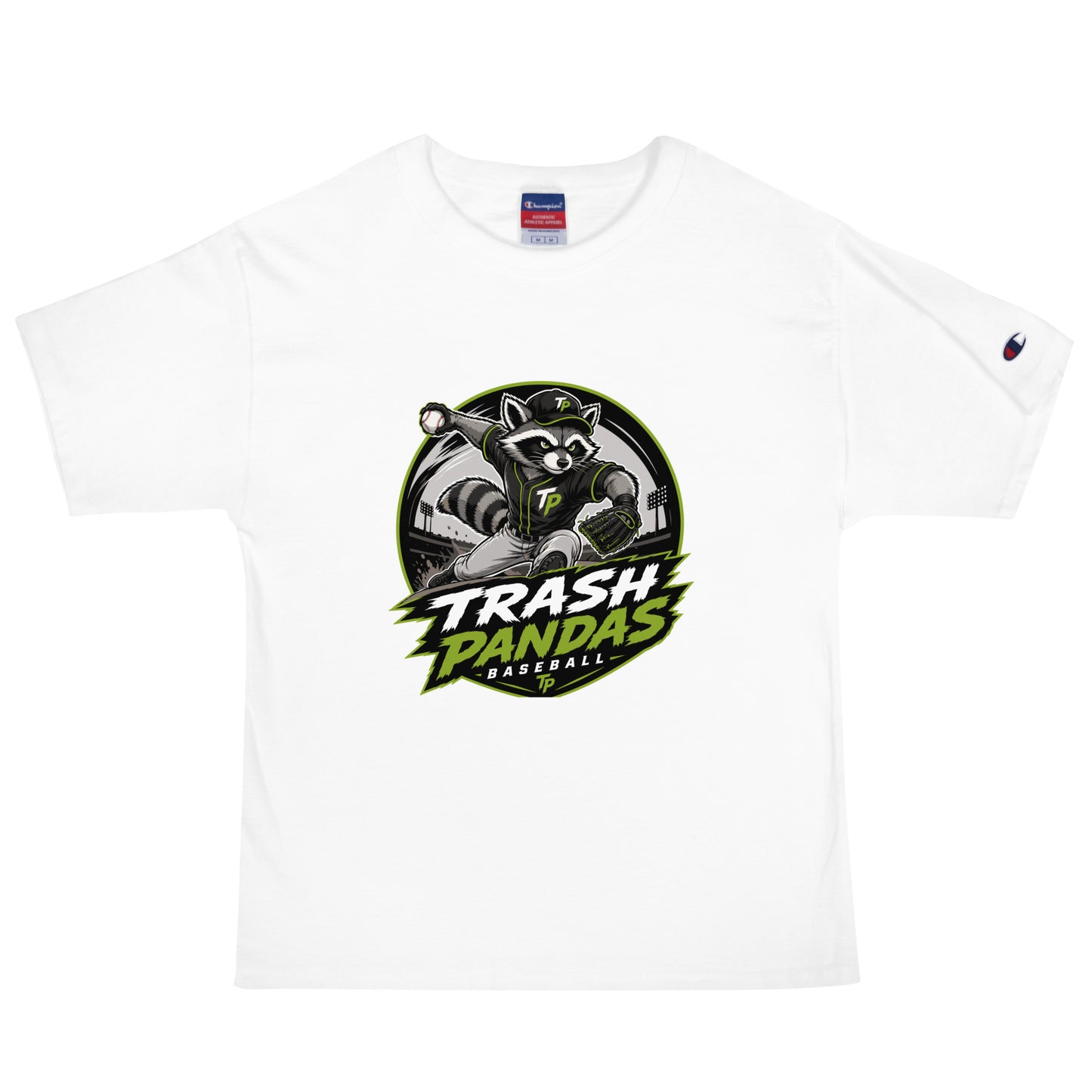 Signature | Champion T-Shirt | Trash Pandas Baseball Organization | Vanguard Logo