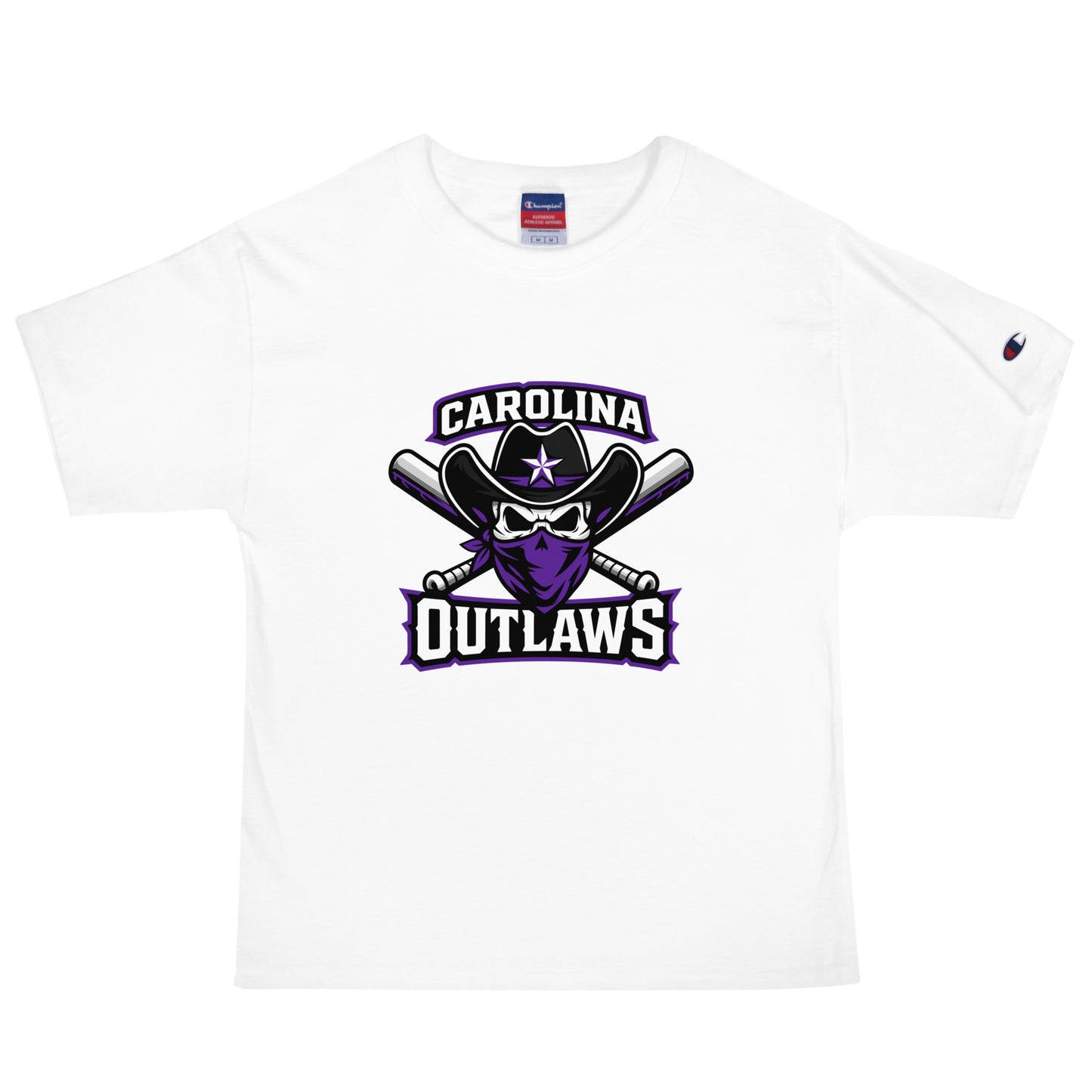 Signature | Champion T-Shirt | Carolina Outlaws Baseball | Crest Logo