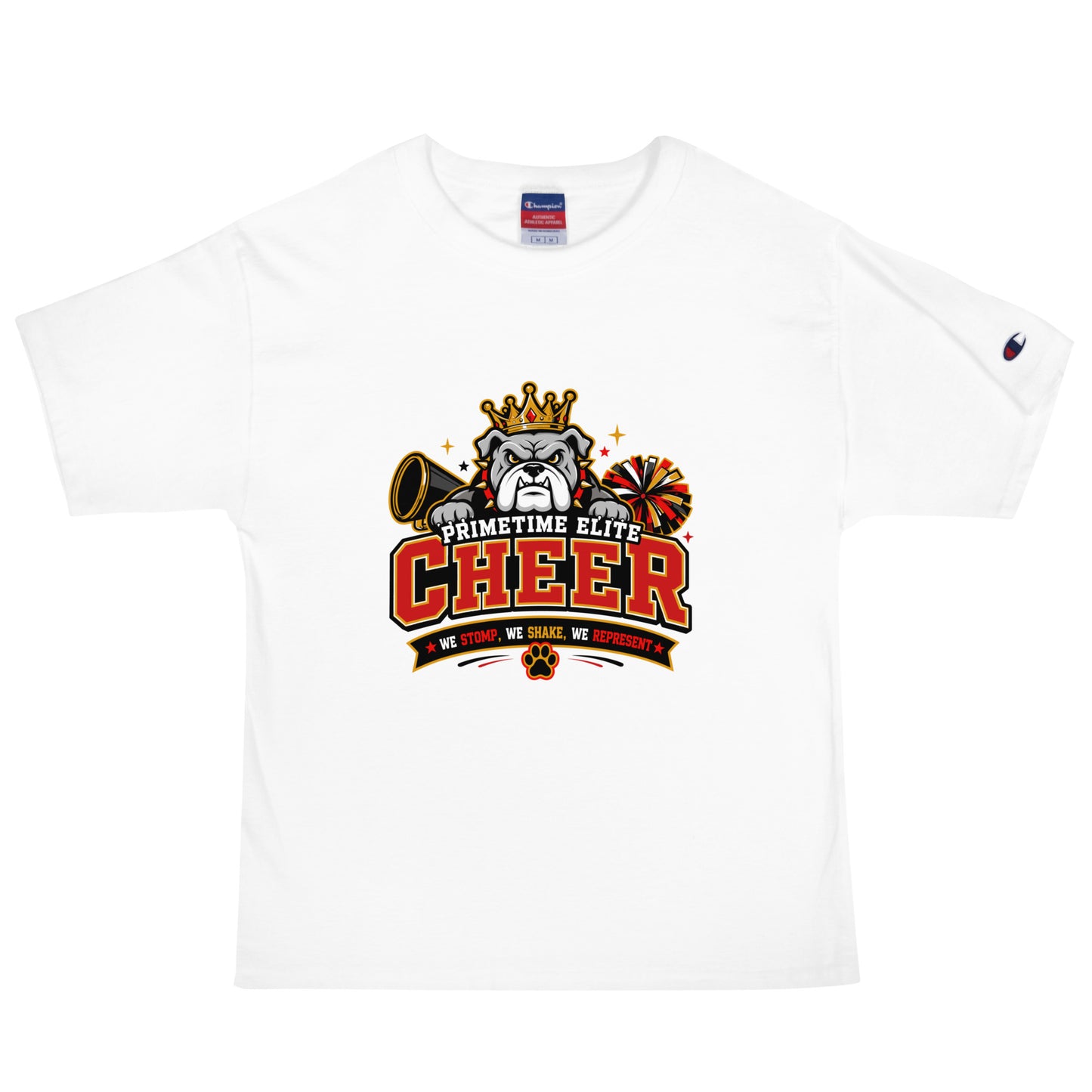 Signature | Champion T-Shirt | PTE Bulldog Cheer | Crest Logo