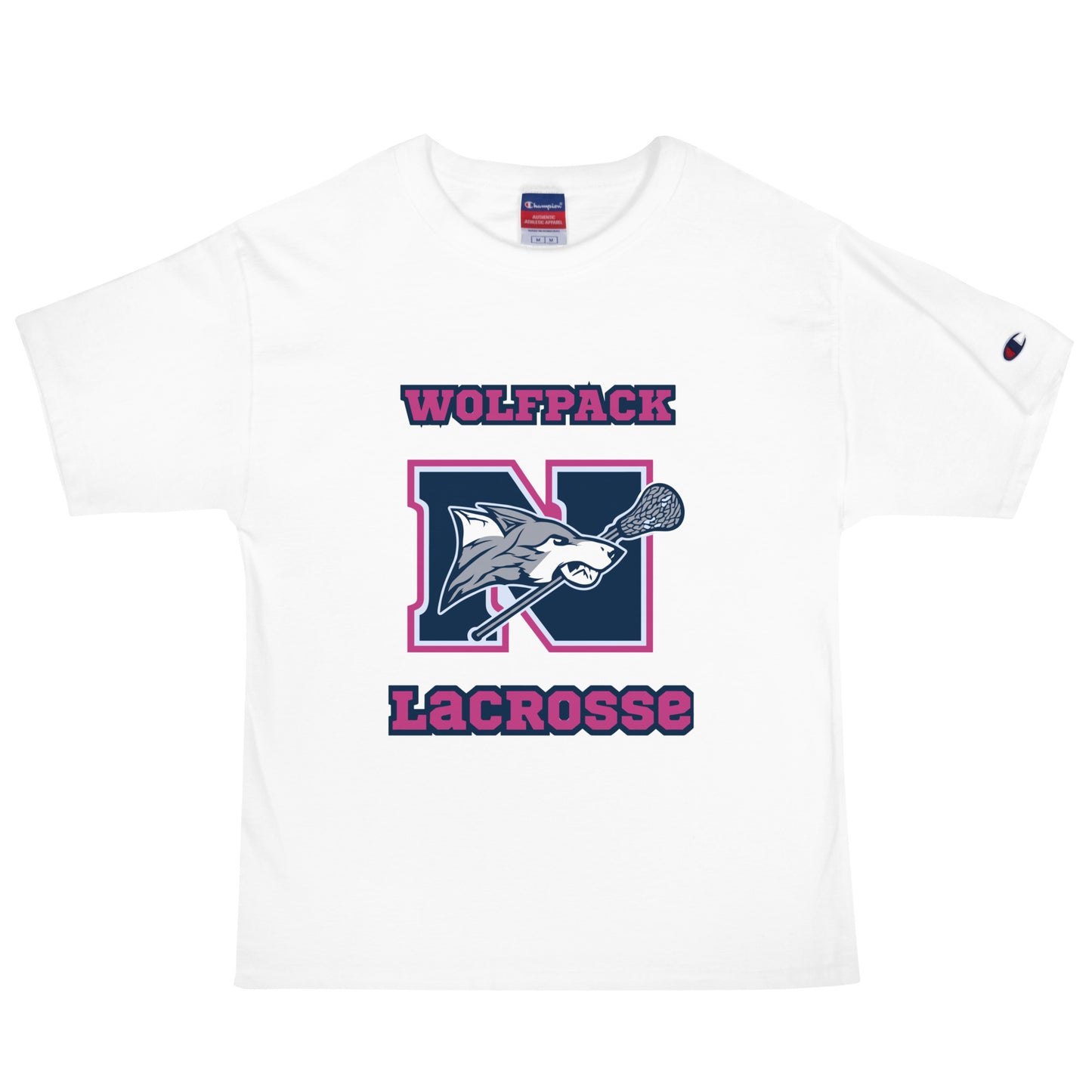 Signature | Champion T-Shirt | North Paulding Lacrosse | Apex Logo