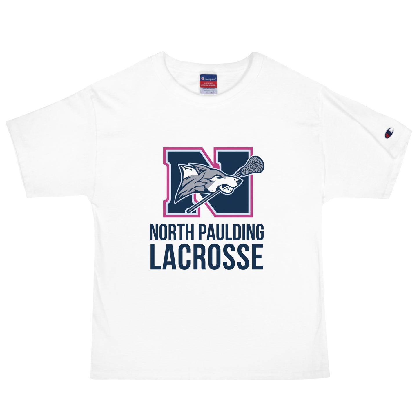 Signature | Champion T-Shirt | North Paulding Lacrosse | Vanguard Logo