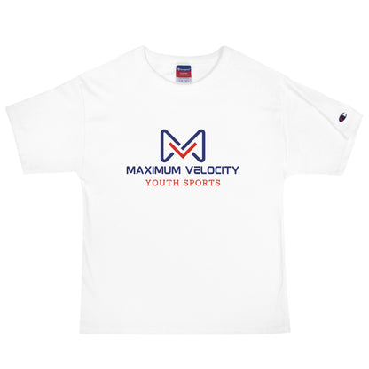 Signature | Champion T-Shirt | Maximum Velocity Youth Sports | Emblem Logo