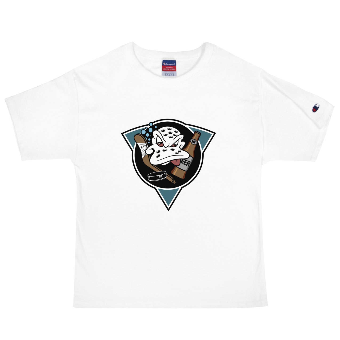 Signature | Champion T-Shirt | Mighty Drunks | Crest Logo