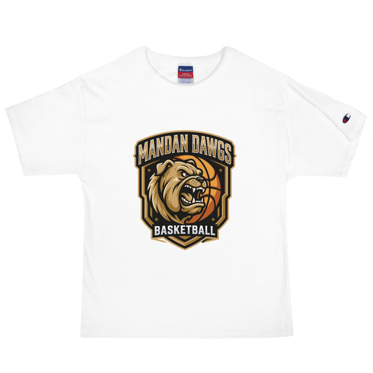 Signature | Champion T-Shirt | Mandan Dawgs Basketball | Shield Logo