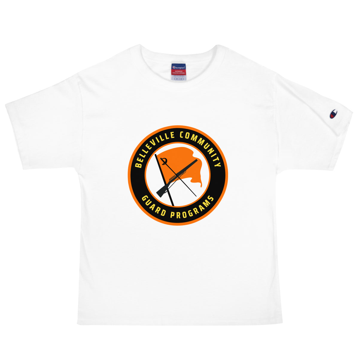 Signature | Champion T-Shirt | Belleville Community Guard Programs | Badge Logo