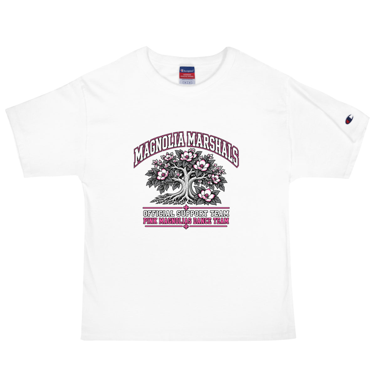 Signature | Champion T-Shirt | Pink Magnolias Dance | Crest Logo