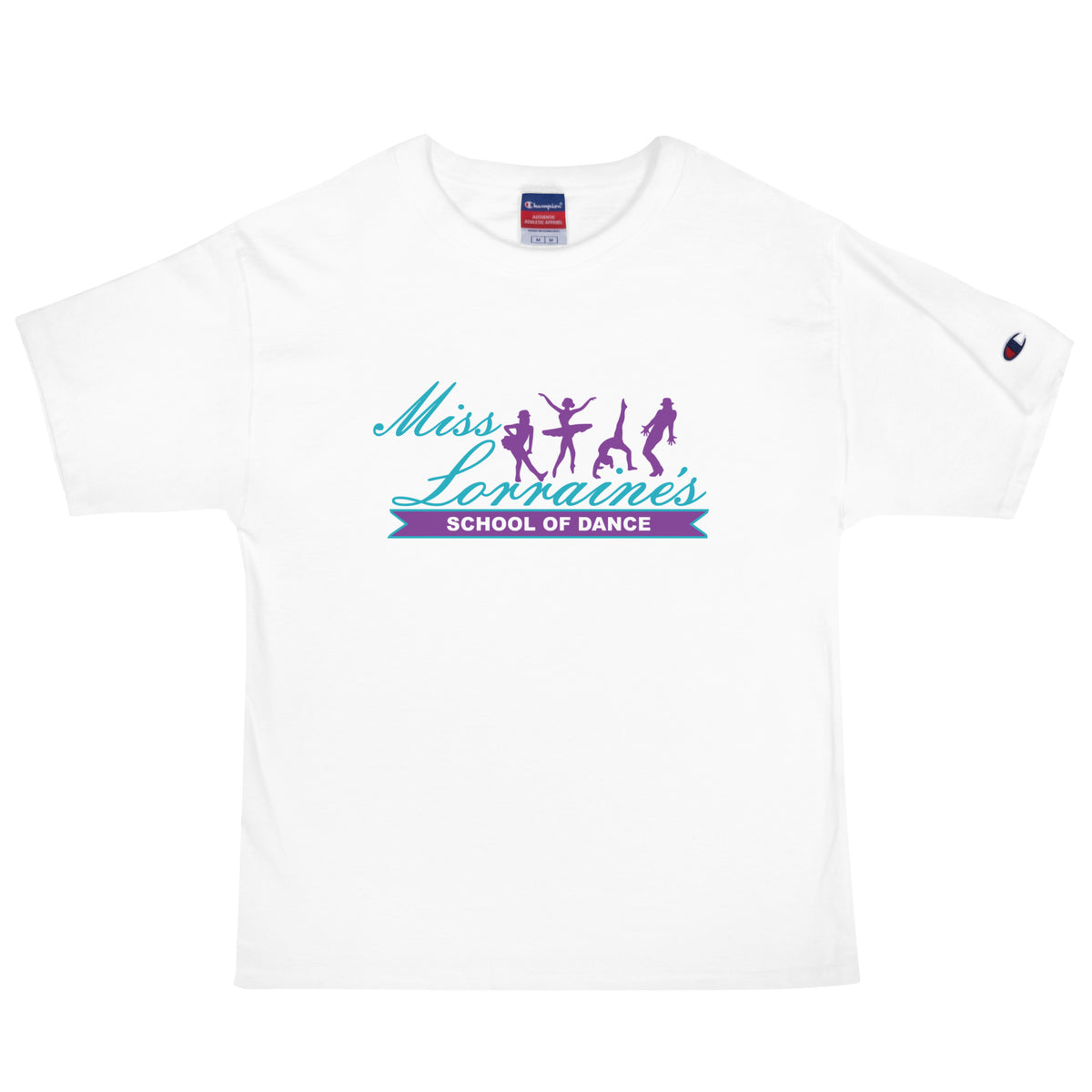 Signature | Champion T-Shirt | Miss Lorraine’s School of Dance | Crest Logo