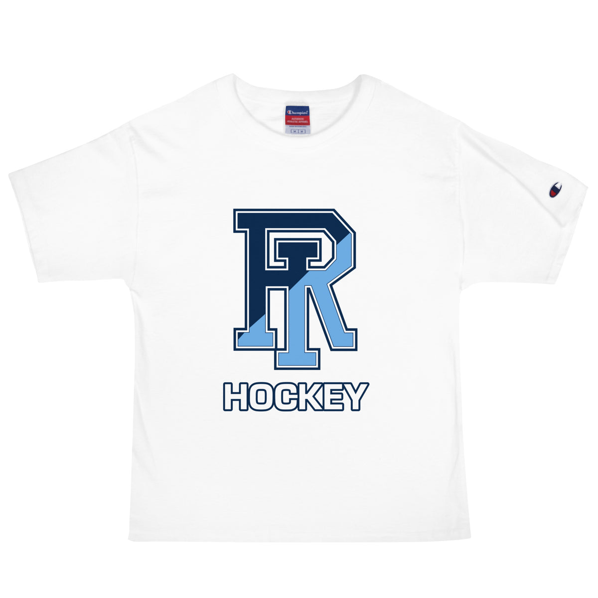 Signature | Champion T-Shirt | URI Men’s Hockey | Crest Logo