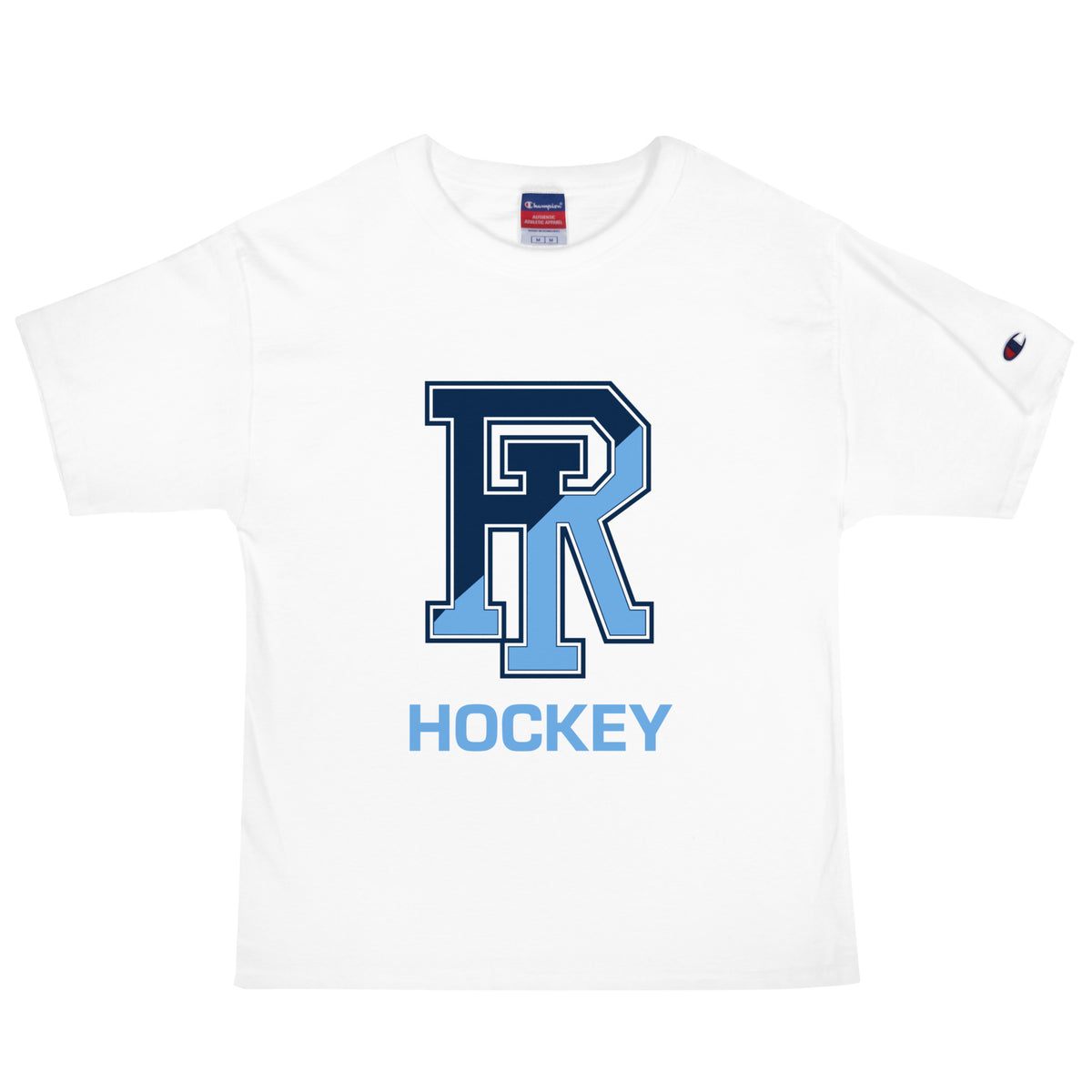Signature | Champion T-Shirt | URI Men’s Hockey | Vanguard Logo