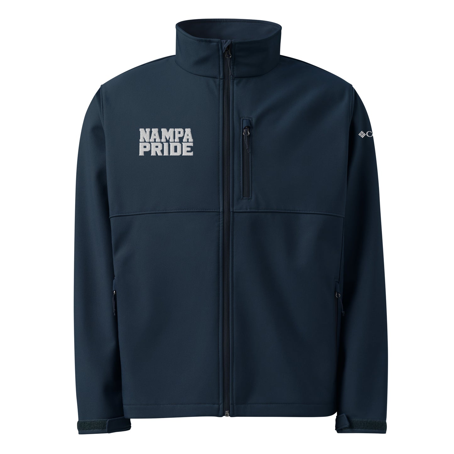 Signature | Columbia Soft Shell Jacket | Nampa Pride | Letter Mark Logo