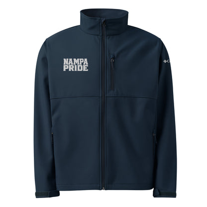 Signature | Columbia Soft Shell Jacket | Nampa Pride | Letter Mark Logo