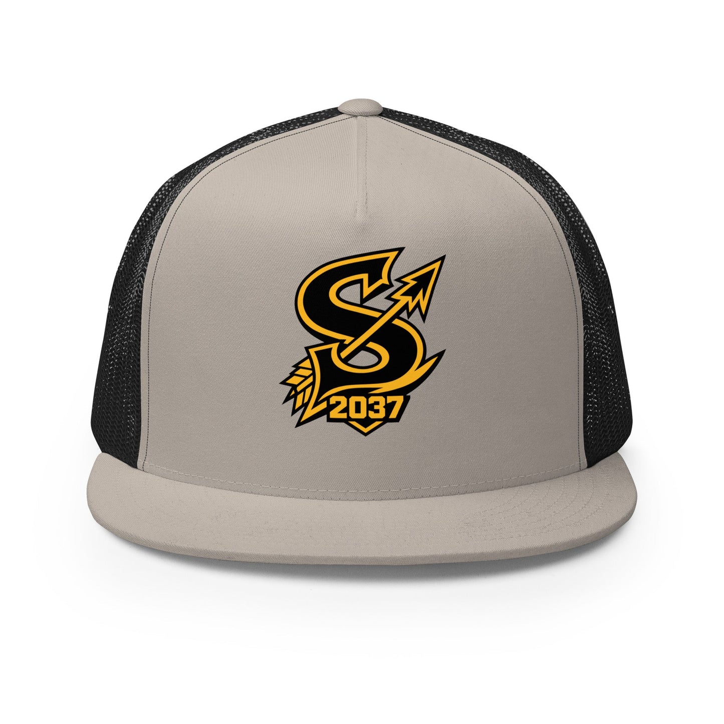 Performance | 5 Panel Trucker Cap | 2037 Sachem Arrows | Emblem Logo