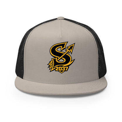 Performance | 5 Panel Trucker Cap | 2037 Sachem Arrows | Emblem Logo