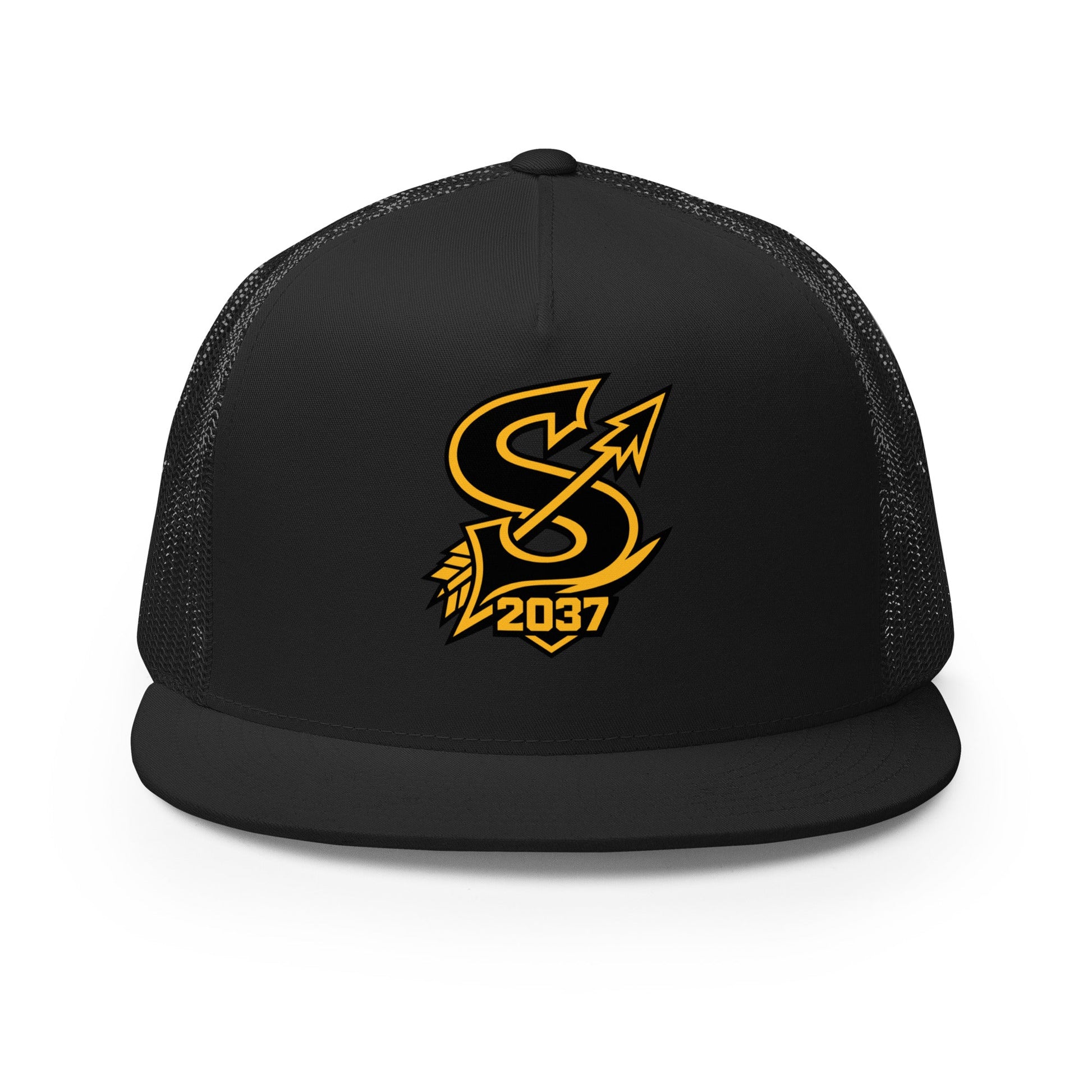Performance | 5 Panel Trucker Cap | 2037 Sachem Arrows | Emblem Logo