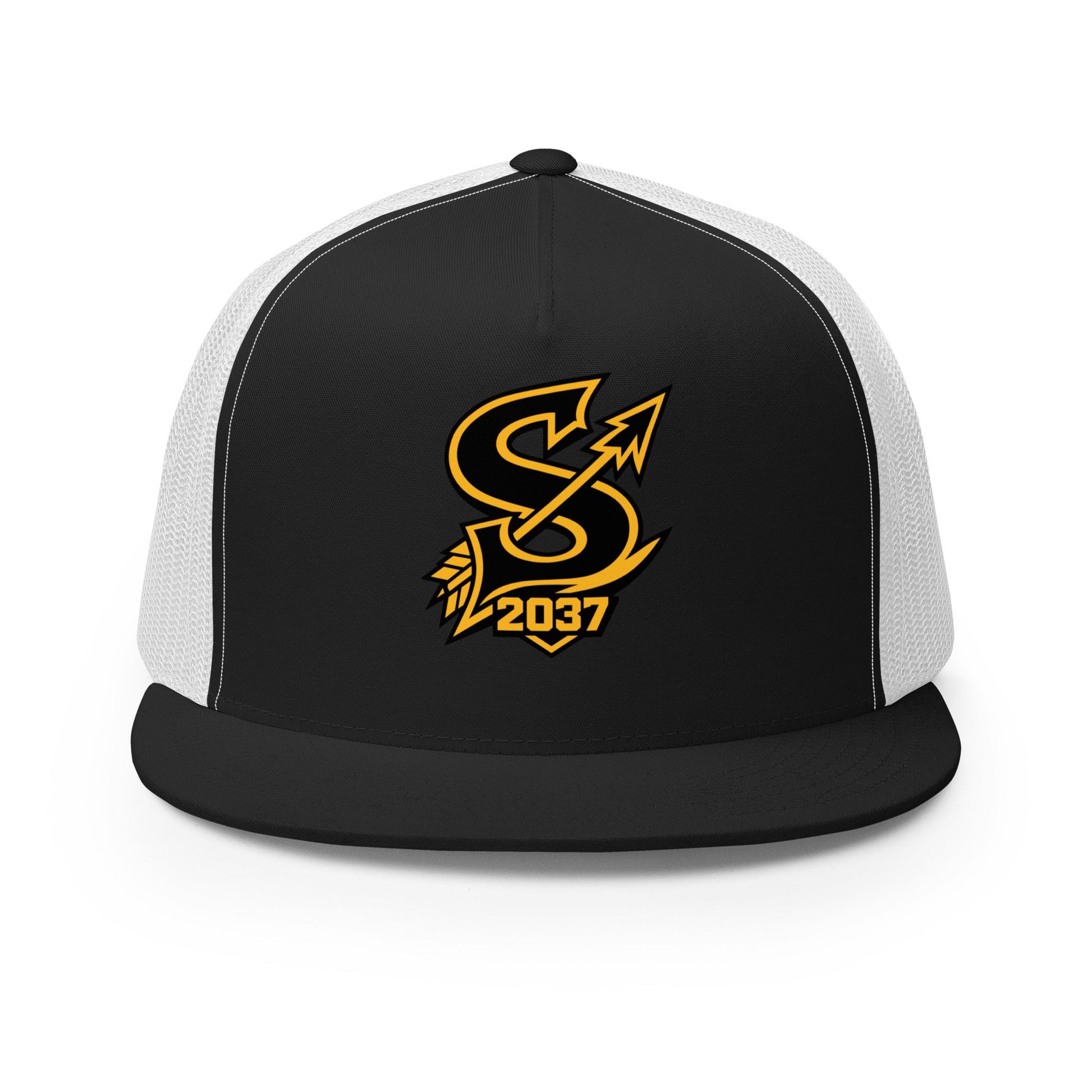 Performance | 5 Panel Trucker Cap | 2037 Sachem Arrows | Emblem Logo