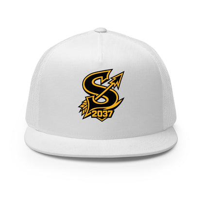 Performance | 5 Panel Trucker Cap | 2037 Sachem Arrows | Emblem Logo