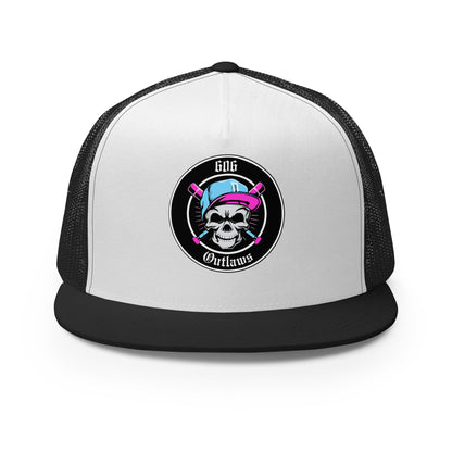 Performance | 5 Panel Trucker Cap | 606 Outlaws Baseball | Badge Logo