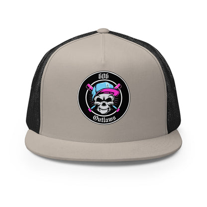 Performance | 5 Panel Trucker Cap | 606 Outlaws Baseball | Badge Logo