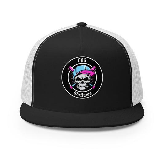 Performance | 5 Panel Trucker Cap | 606 Outlaws Baseball | Badge Logo