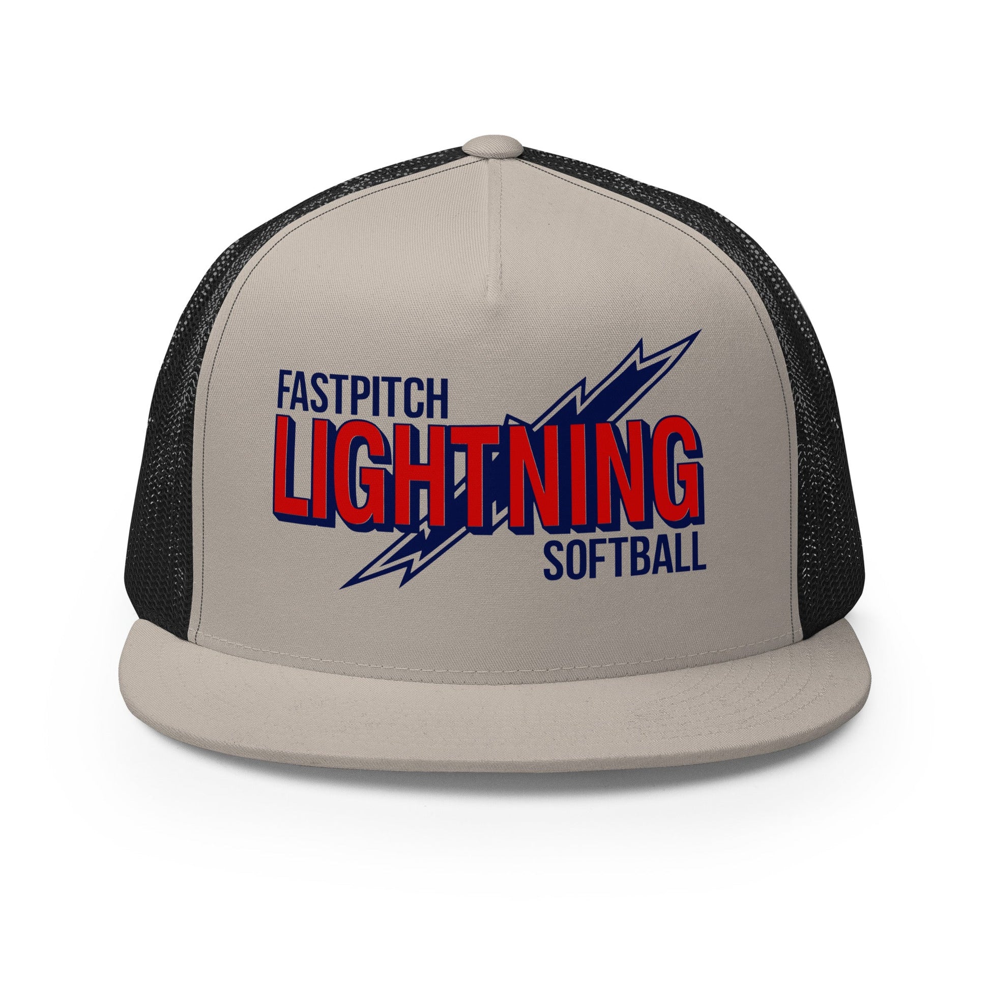Performance | 5 Panel Trucker Cap | Amherst Lightning Softball | Lightning Logo