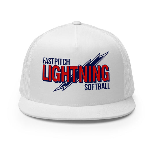 Performance | 5 Panel Trucker Cap | Amherst Lightning Softball | Lightning Logo