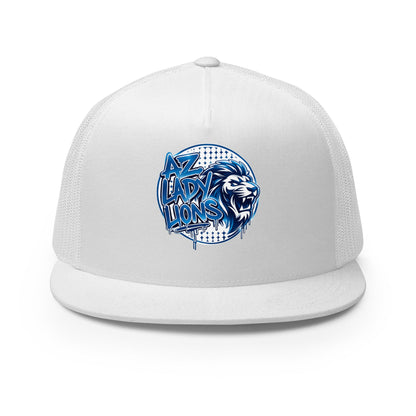Performance | 5 Panel Trucker Cap | Arizona Lady Lions | Mascot Logo