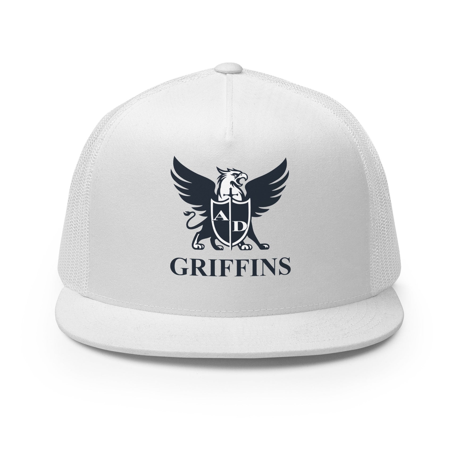 Performance | 5 Panel Trucker Cap | Arma Dei Academy Basketball | Griffin Logo
