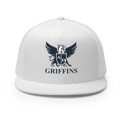 Performance | 5 Panel Trucker Cap | Arma Dei Academy Basketball | Griffin Logo
