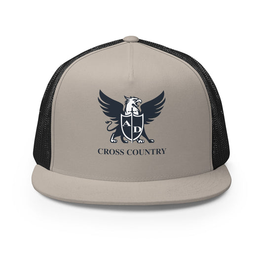 Performance | 5 Panel Trucker Cap | Arma Dei Academy Cross Country | Griffin Logo