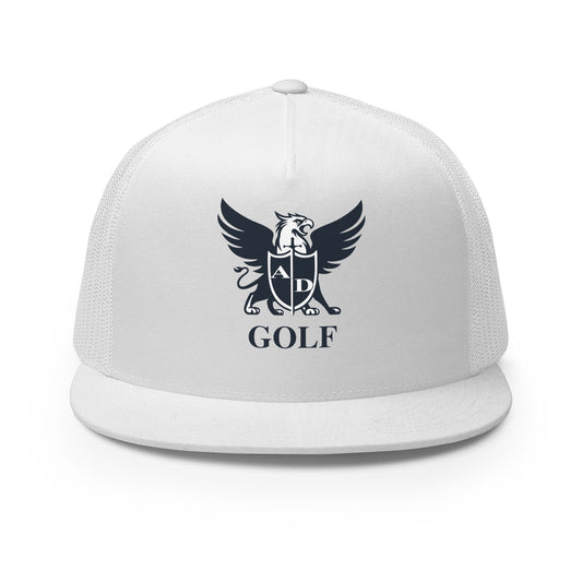 Performance | 5 Panel Trucker Cap | Arma Dei Academy Golf | Griffin Logo