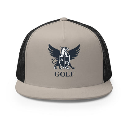 Performance | 5 Panel Trucker Cap | Arma Dei Academy Golf | Griffin Logo