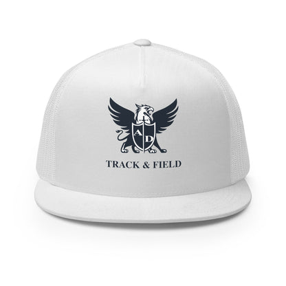 Performance | 5 Panel Trucker Cap | Arma Dei Academy Track and Field | Griffin Logo